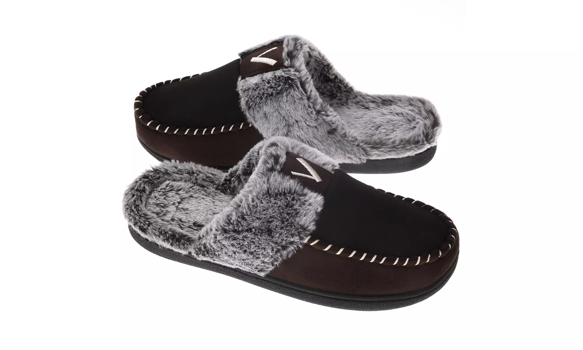 VONMAY Womens Memory Foam Comfy Fuzzy House Slipper Scuff Slip on Moccasin Shoes