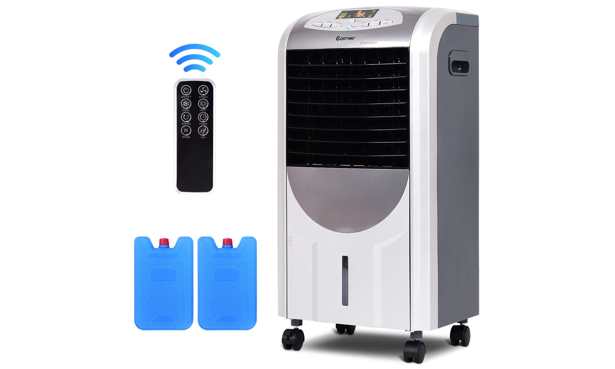 Portable Air Cooler Fan & Heater Humidifier with Washable Filter Remote Control