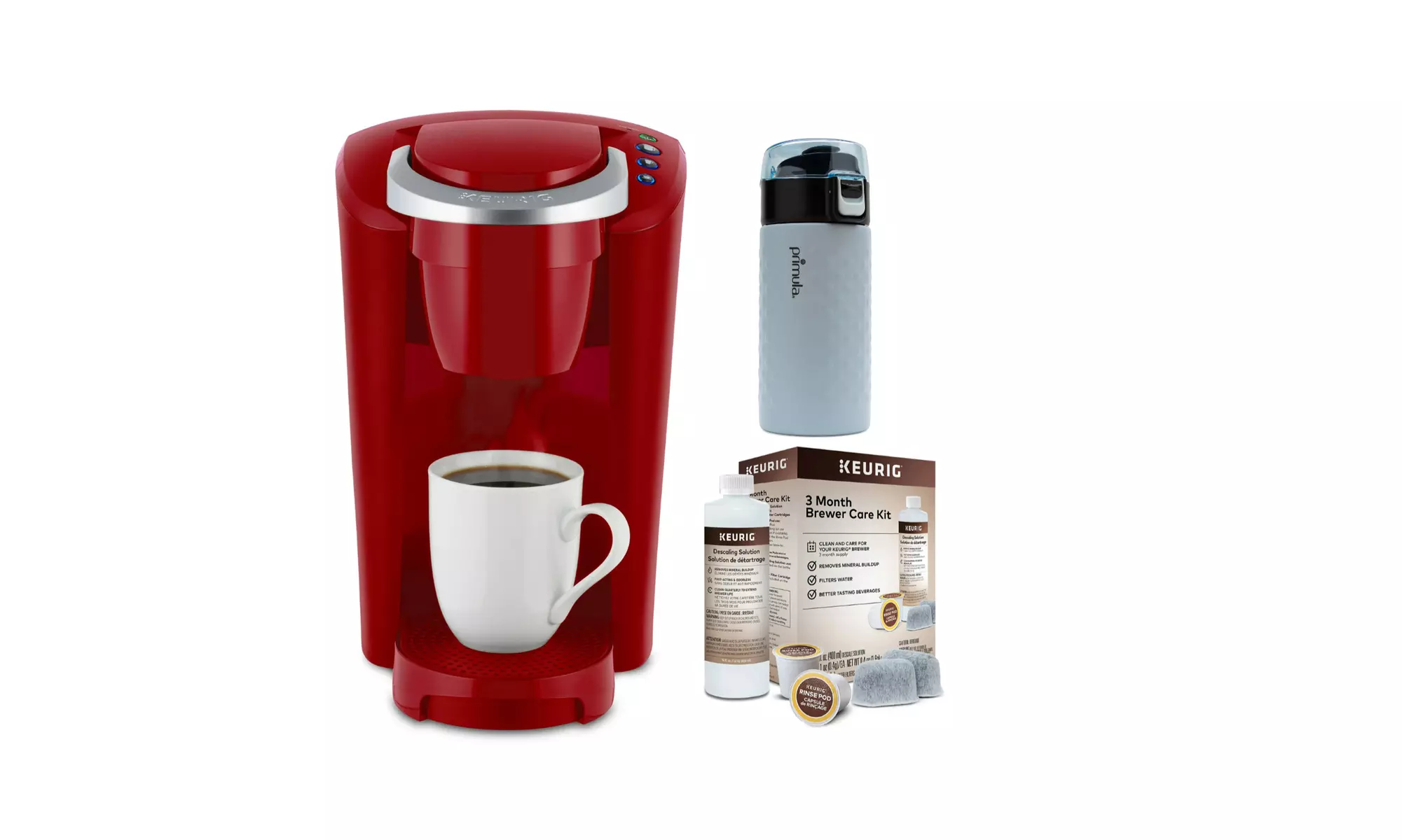 Keurig K-Compact Single-Serve K-Cup Pod Coffee Maker (Red) with Tumbler Bundle - Primary Image