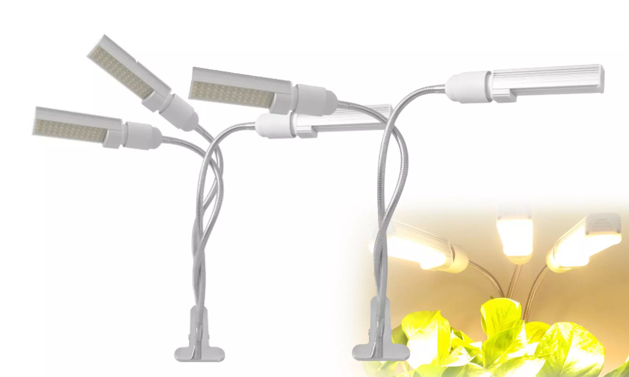 Grow Light for Indoor Plant with 45W LED Full Spectrum Adjustable Goose Neck - Primary Image