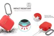 AirPods Case with Keychain, Silicone Shockproof Case Cover for Apple AirPods2&1 - Second Medium