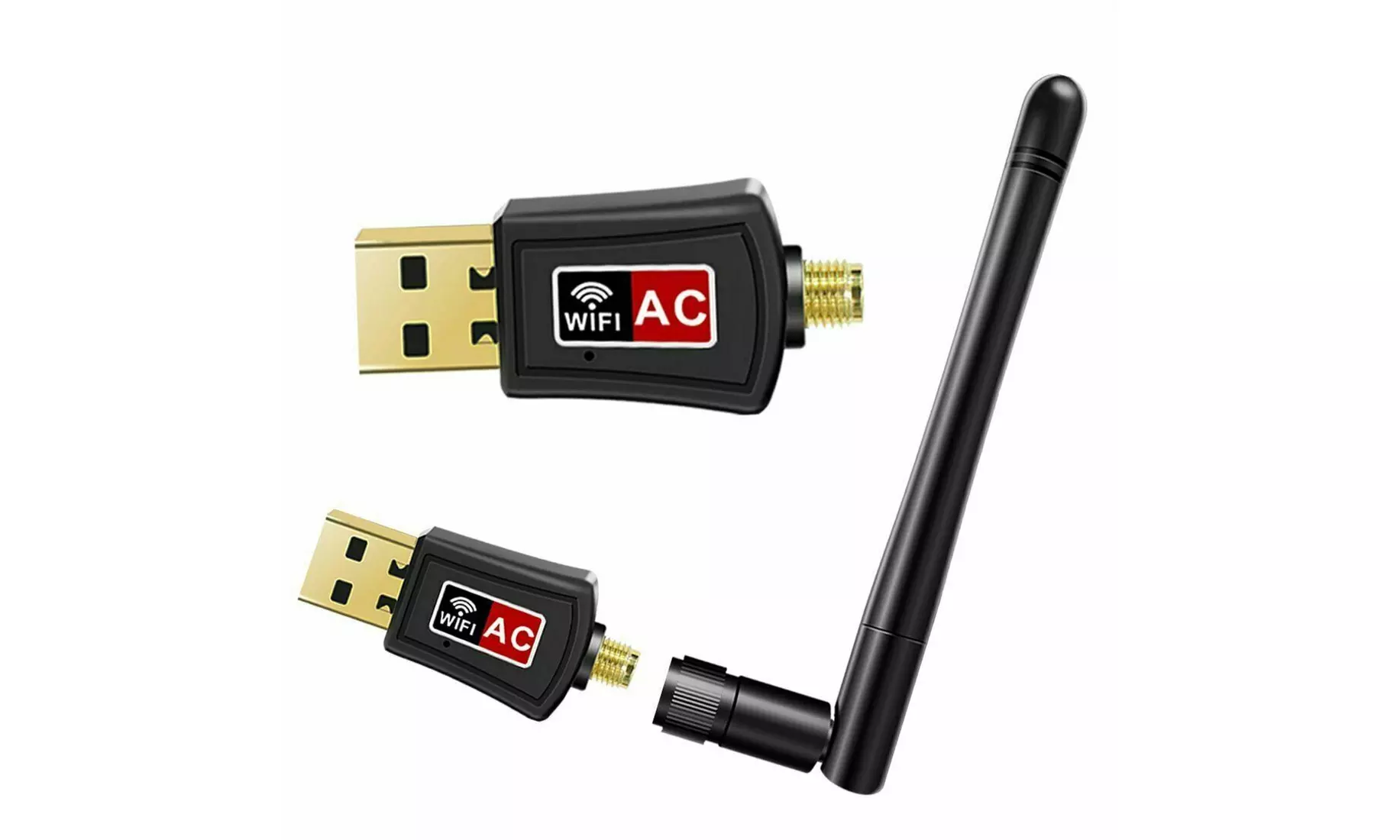 11AC Dual Band 2.4/5Ghz USB Wireless LAN Adapter WiFi Network Adapter Antenna US - Primary Image