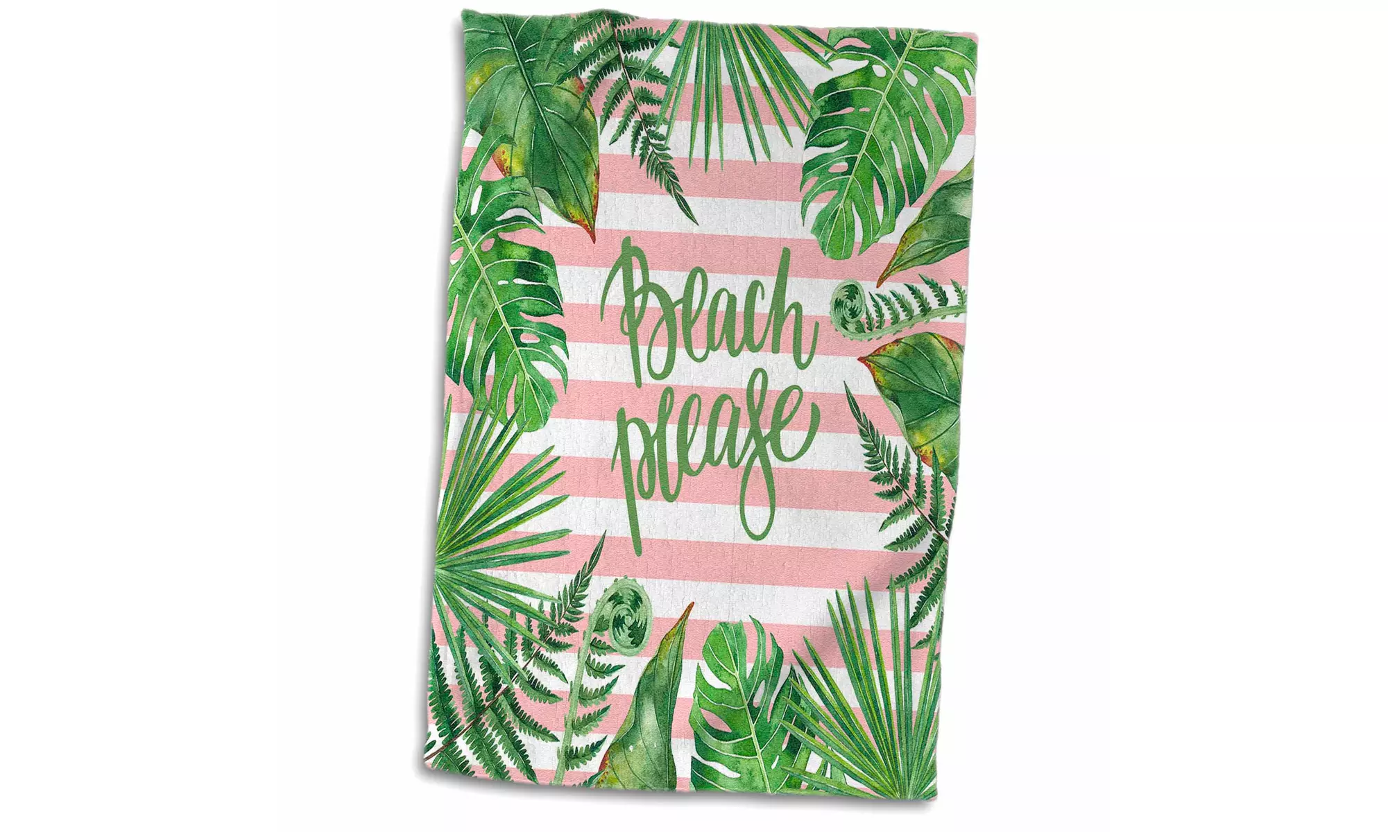  Towel - Beach Please Summer Vacation Wild Jungle Illustration  - 15 by 22-inch - Primary Image