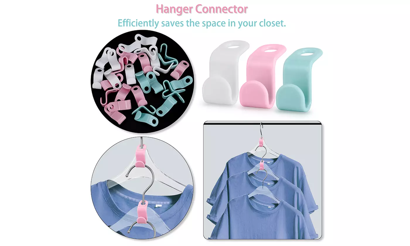 Clothes Hanger Connector Hooks Closet Space Savers Organizer Closets