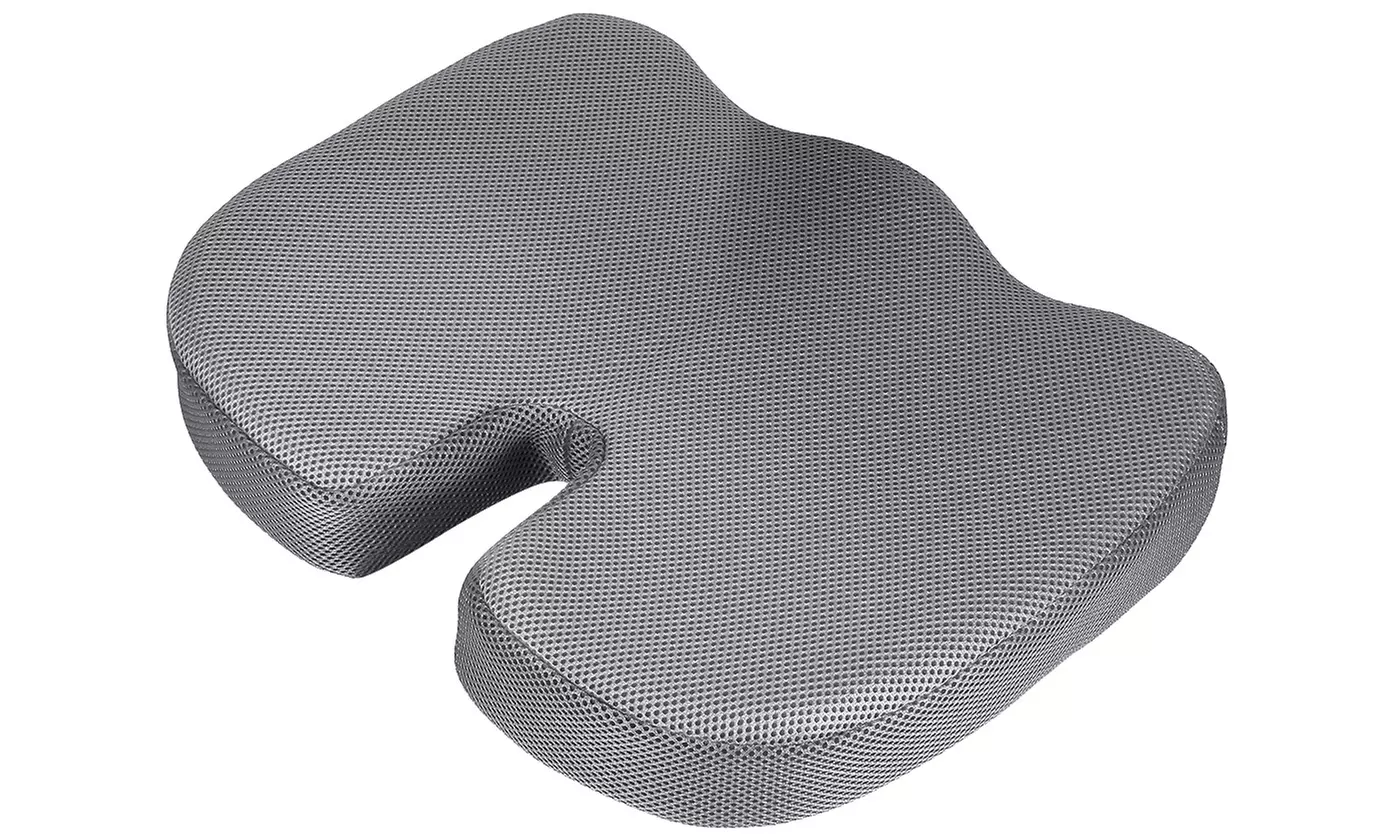 NewHome Memory Foam Seat Cushion for Coccyx, Sciatica & Back Support