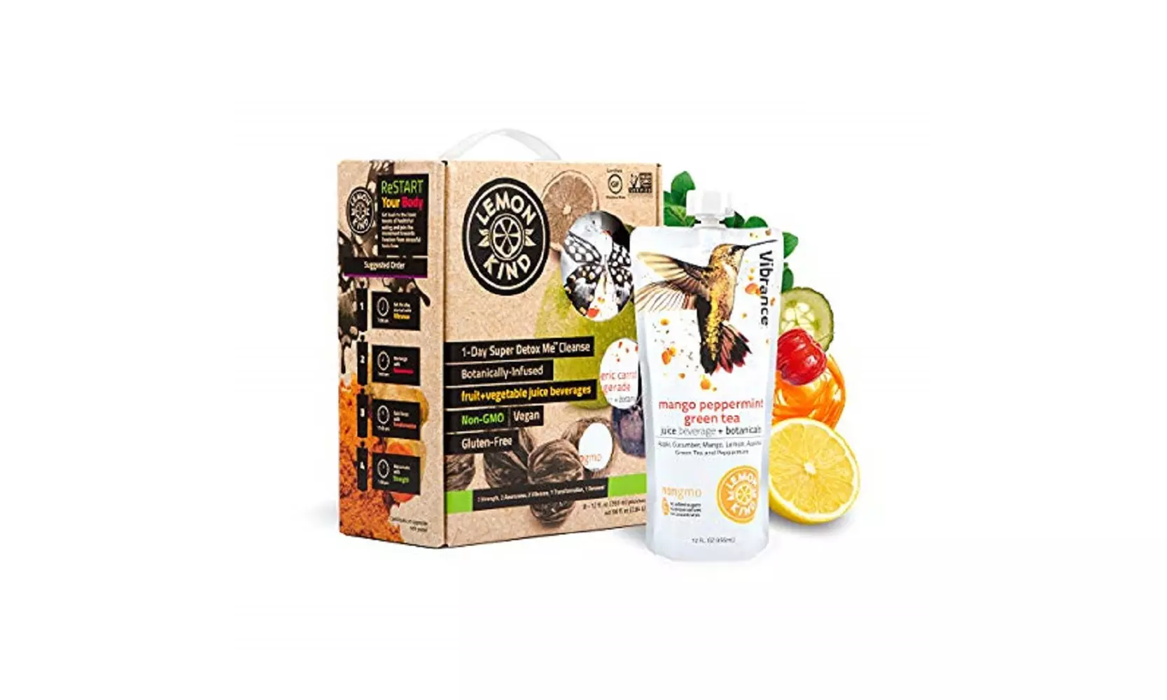 Lemonkind SUPER DETOX ME Metabolism Booster 3 Day Cleanse, Fruits & Veggies - Primary Image