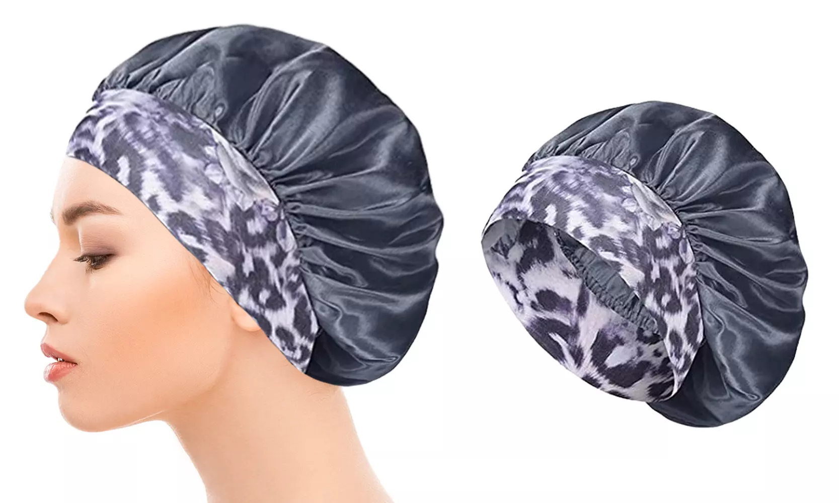 Women's Large Luxurious Silky Satin Sleeping Bonnet Headband Scarf