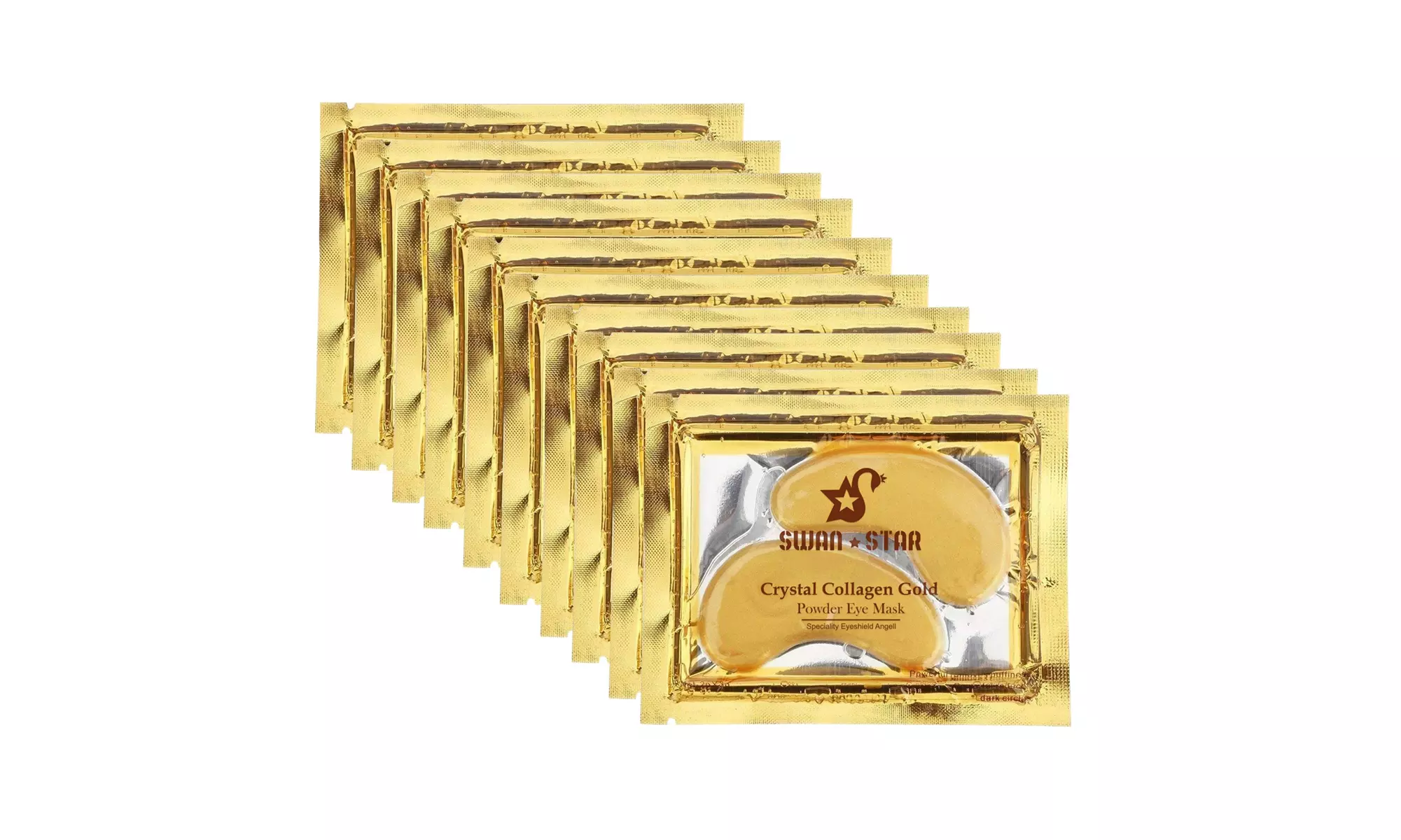 20Pairs EZGO 24k Gold Gel Under Eye Mask Collagen Pads Dark Circles Anti-Aging - Primary Image