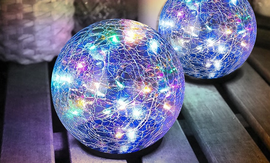 colored glass globes