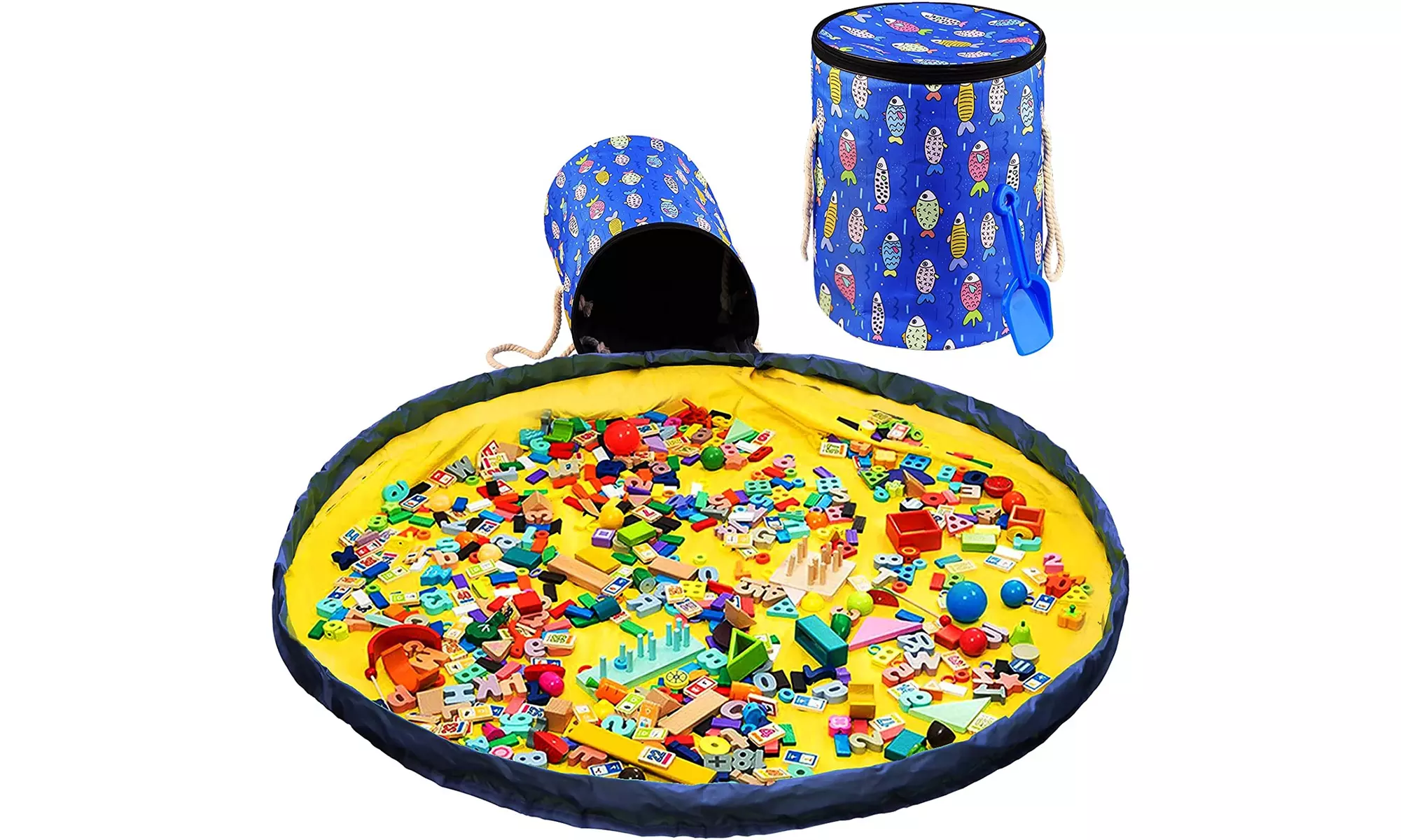 Large Lego Storage Bin and Play Mat, Toy Storage Organizer Baskets - Primary Image