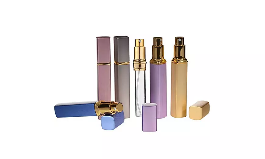5Ps 12ml Mini Refillable Travel Portable Perfume Atomizer Bottle Spray Pump Case