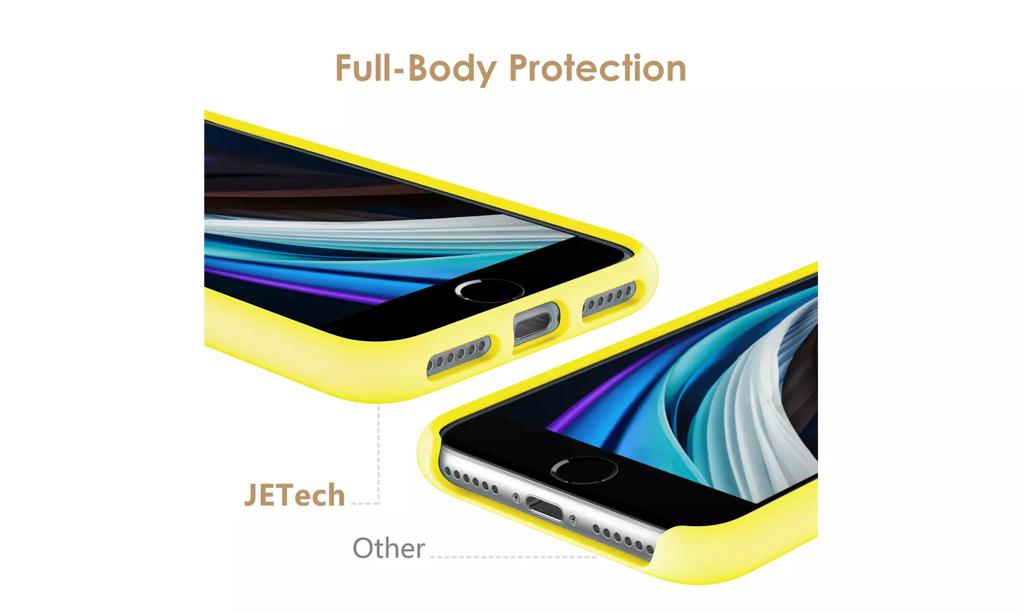 Silicone Case for iPhone 7/8, iPhone SE 3/2, Silky-Soft Touch Shockproof Case