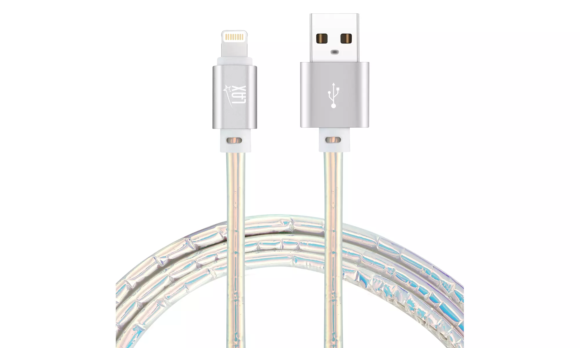 LAX Apple MFi Certified Colorful Rainbow Lightning Cables for iPhone and iPad