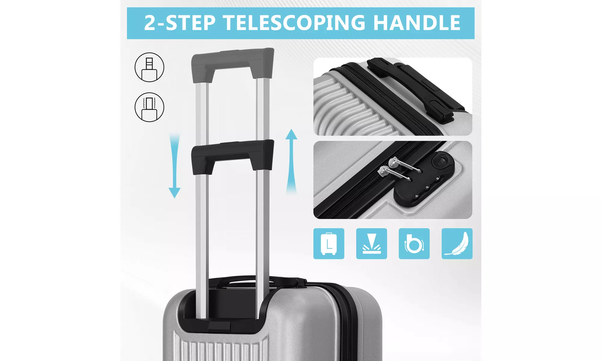 Dual Spinner Hard-Sided Carry-On Two-Piece Luggage Set
