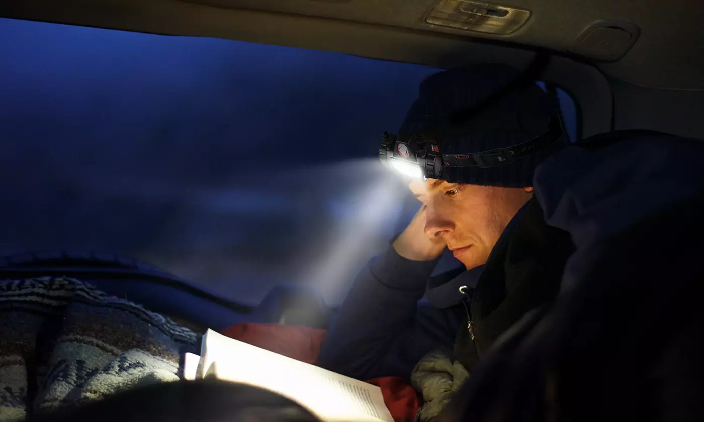 LakeForest 20,000 Lumen Rechargeable LED Headlamp with 2 Modes (2-Pack)