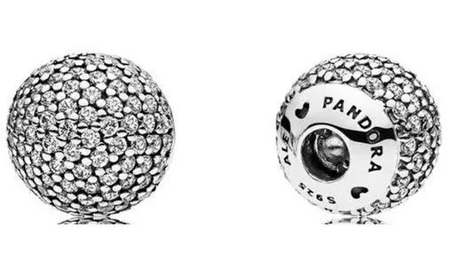 PANDORA Pave Open Bangle Caps Charm - 796481CZ - Primary Image