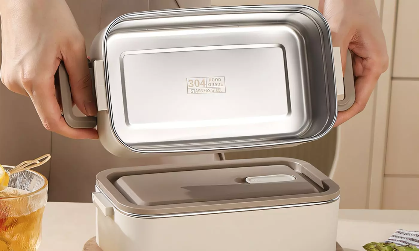 NewHome 2-Layer Leakproof Bento Lunch Box with Utensils and Food Compartments
