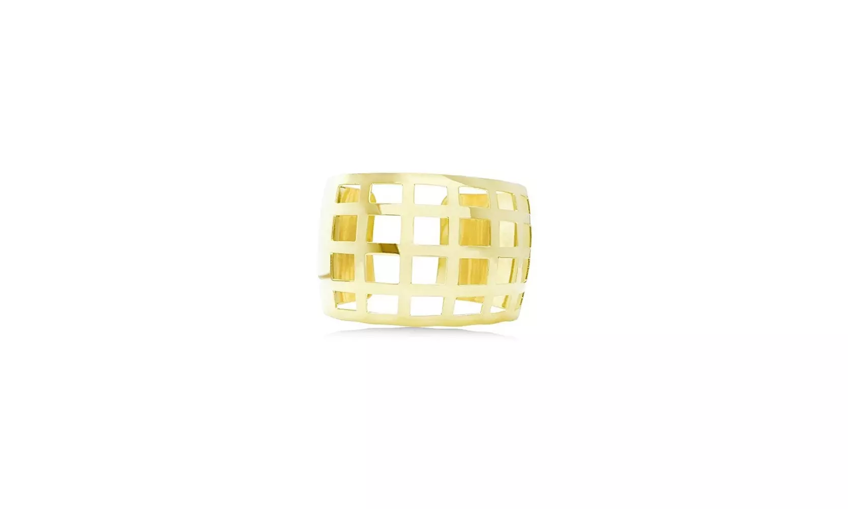 Geometric Gold Filigree Cuff Bracelet 24K Heavy Gold-Plated - Primary Image