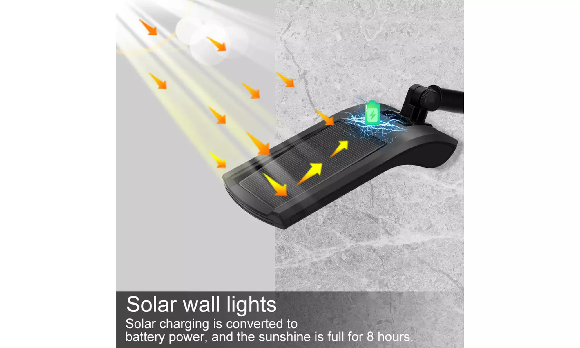 IP65 Waterproof Solar Wall Light Human Body Infrared Sensing Light Control - Primary Image