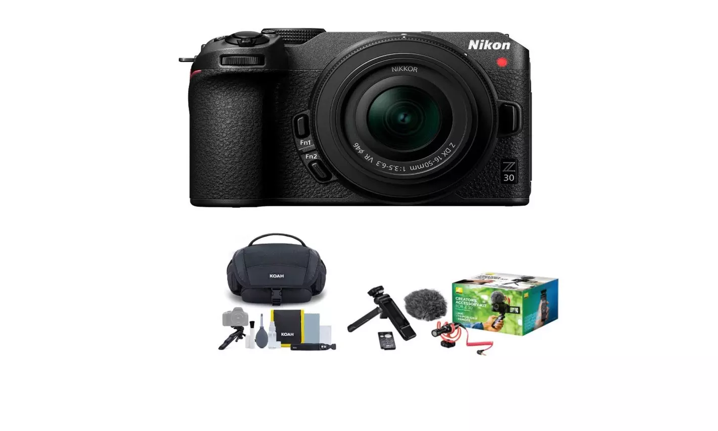 Nikon Z30 Mirrorless Camera with 16-50mm Lens and  DLX Creators Accessory Kit - Primary Image