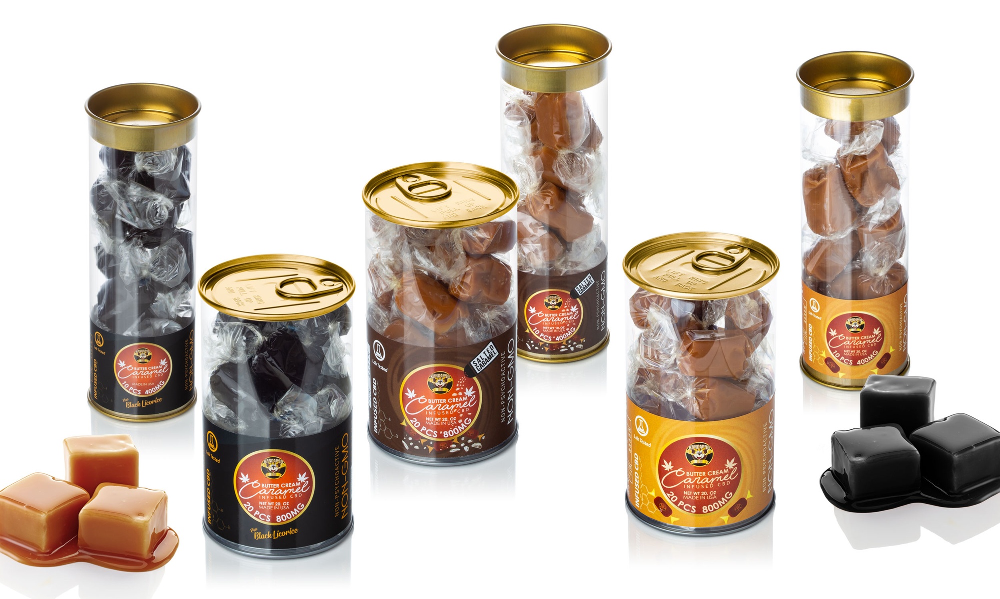 Rich & Smooth Butter Cream Caramel Toffee Infused with Organic CBD from Kangaroo
