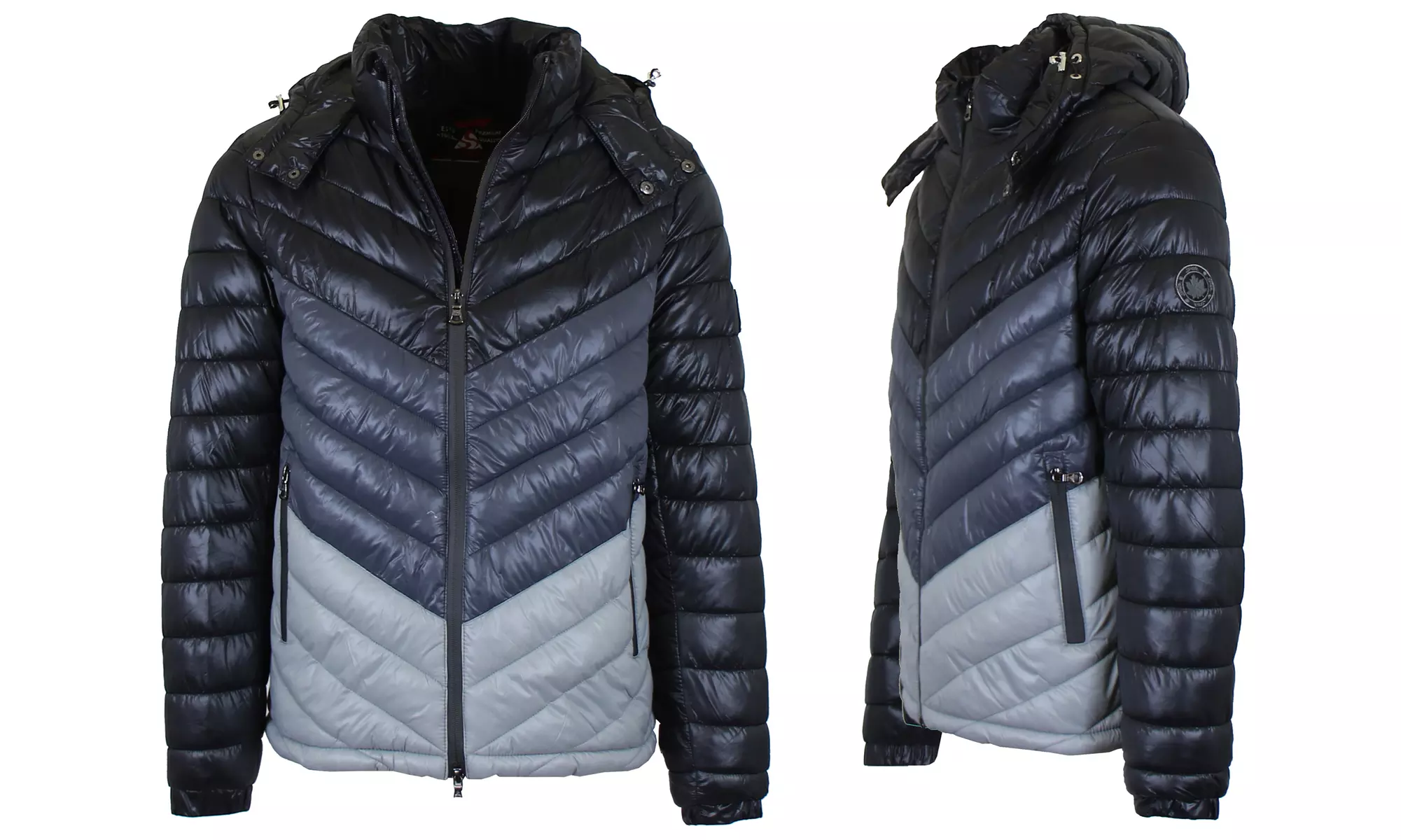 Men's Heavyweight Quilted Hooded Puffer Bubble Jacket (Sizes, S to 2XL)
