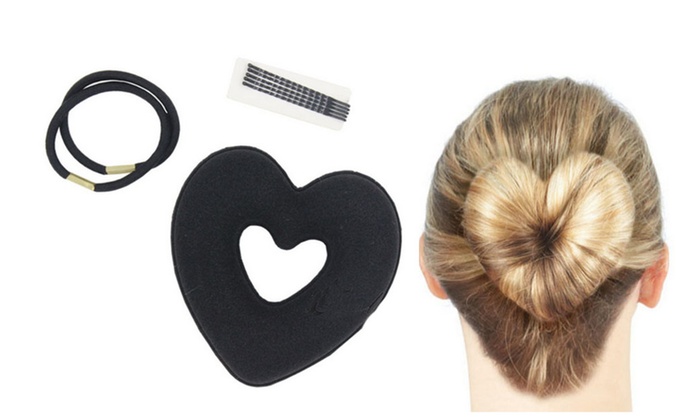 Superior Heart Shaped Hair Disk Hair Bun Accessories Groupon