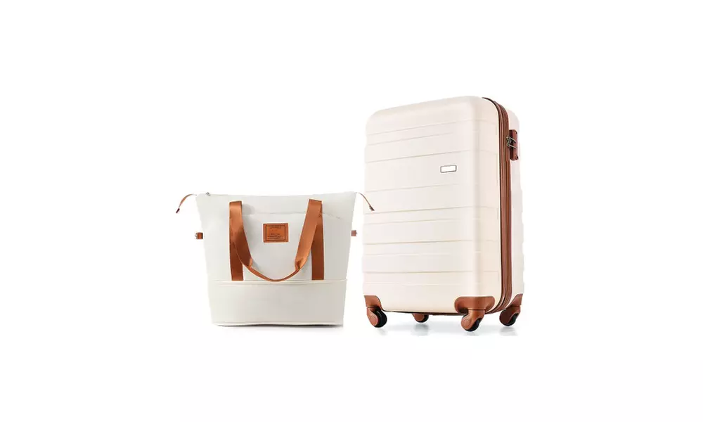 20-Inch Carry-On Luggage with Expandable Travel Bag Set