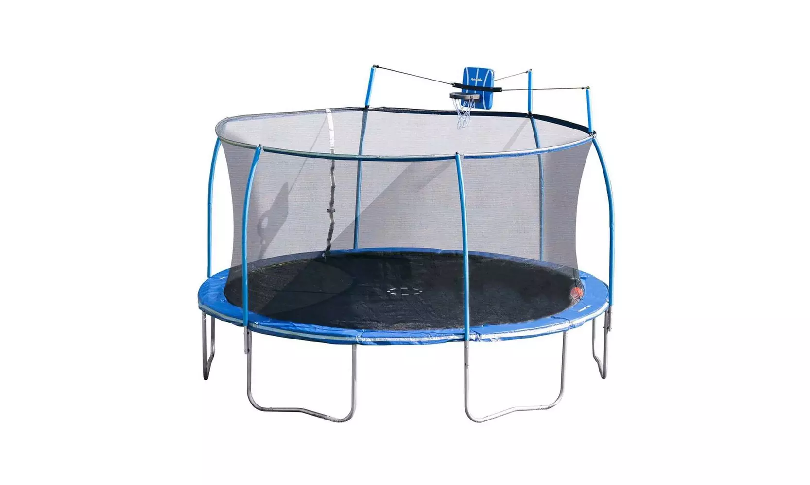 Bounce Pro 14-Foot Trampoline, with Slama Jama, Blue/Yellow - Primary Image