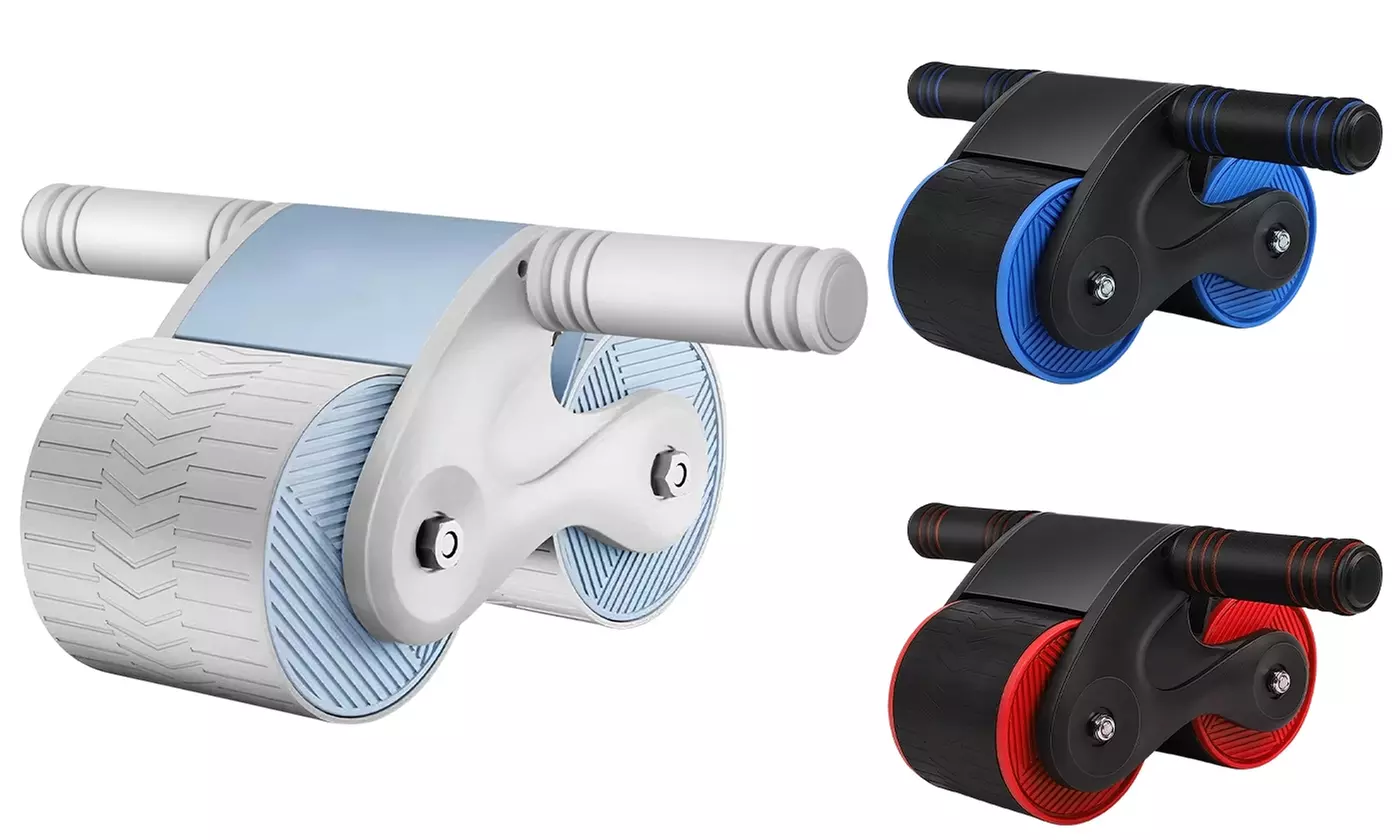 iMounTEK Automatic Rebound Abdominal Roller Wheel w/ Knee Mat & Phone Holder