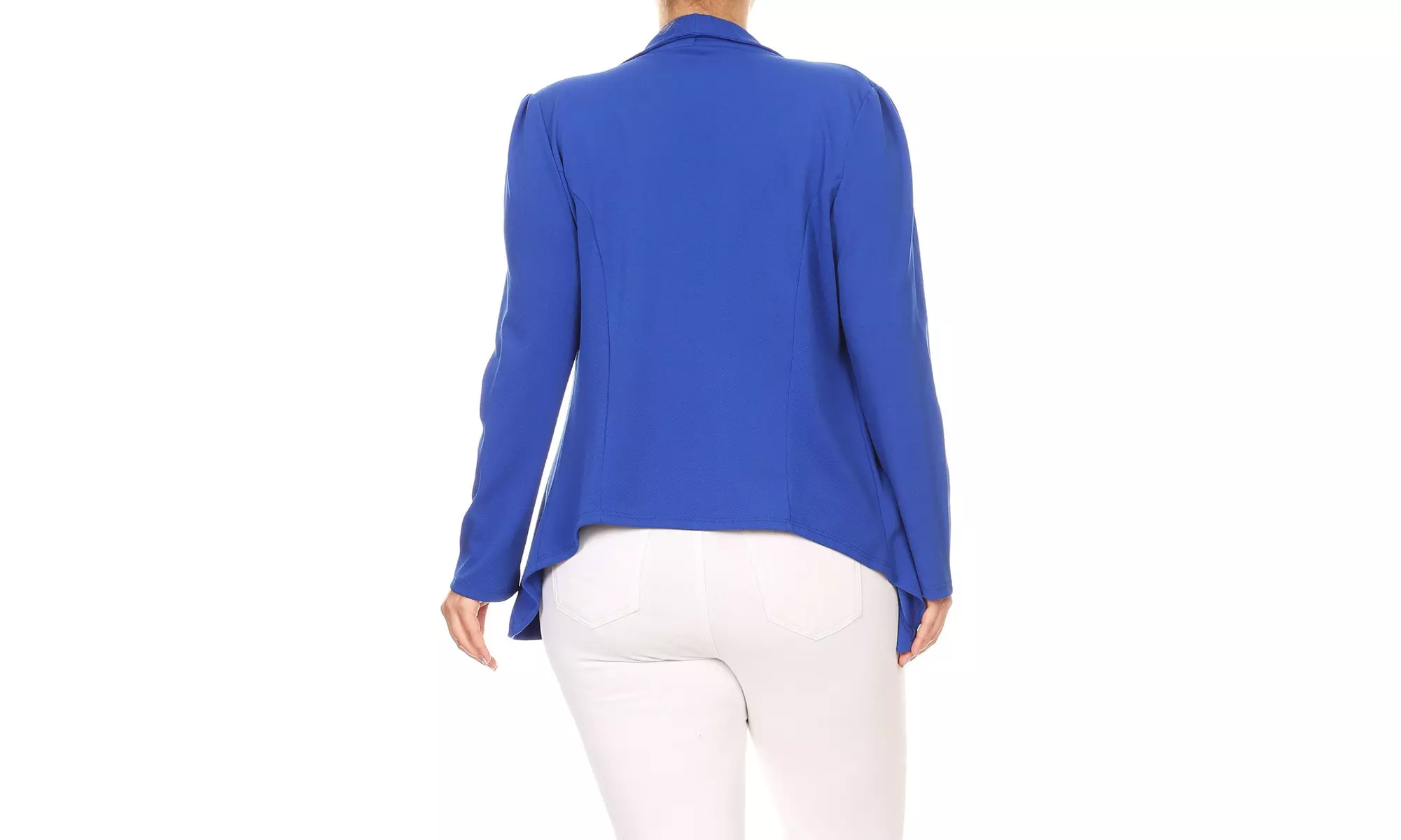 Women's Solid Plus Size Long Sleeves Blazer Jacket