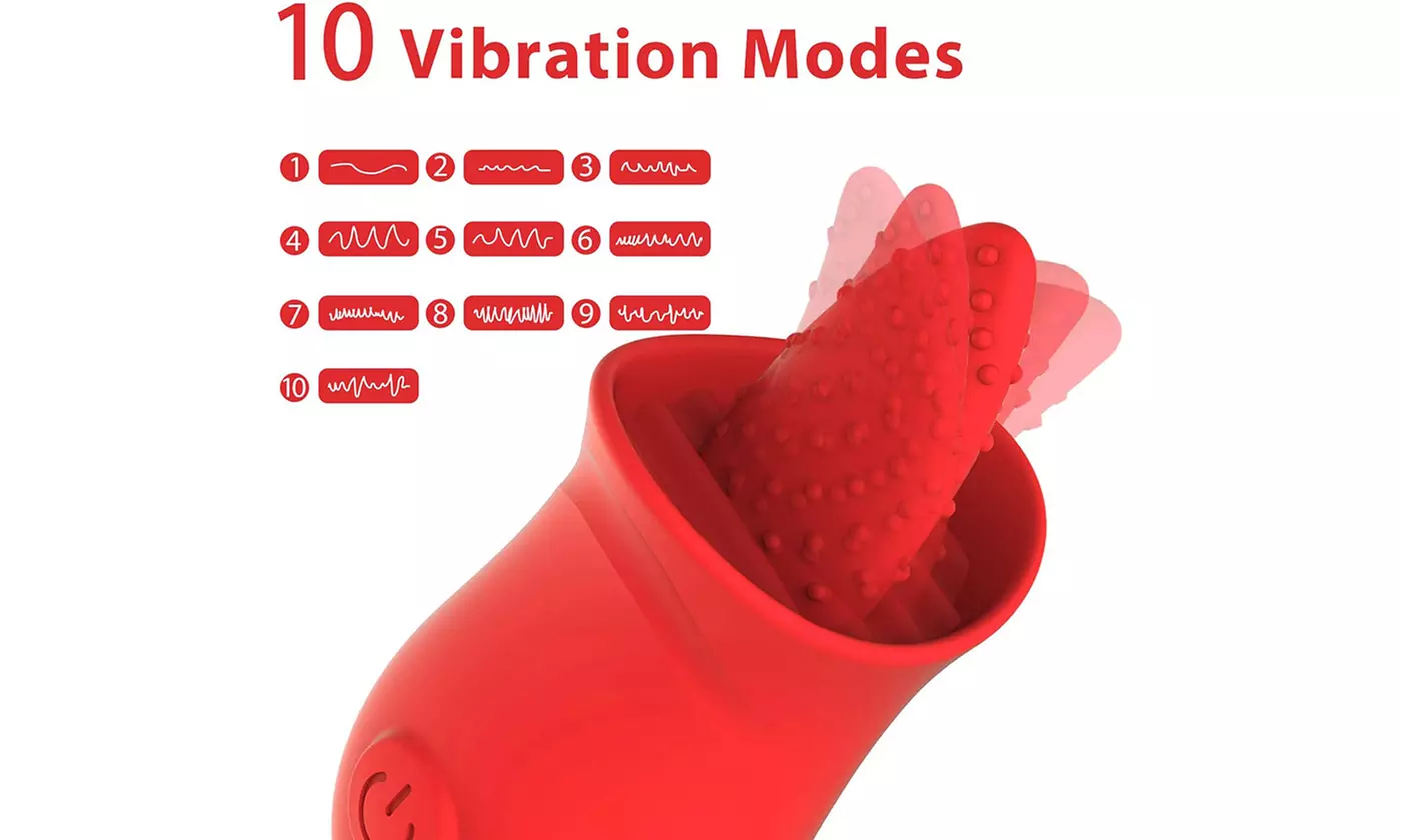 Tongue Licking Vibrator with G Spot Vibrator Adult Stimulator Sex Toy
