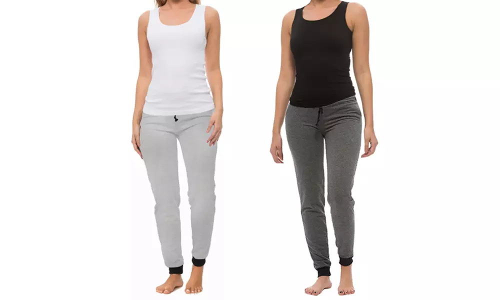 Coco Limon Solid Color Jogger and Tank Top Set (4-Piece) - Second Medium