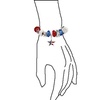 Image 6: 925 Silver Patriotic USA Olympian Charm Bracelet
