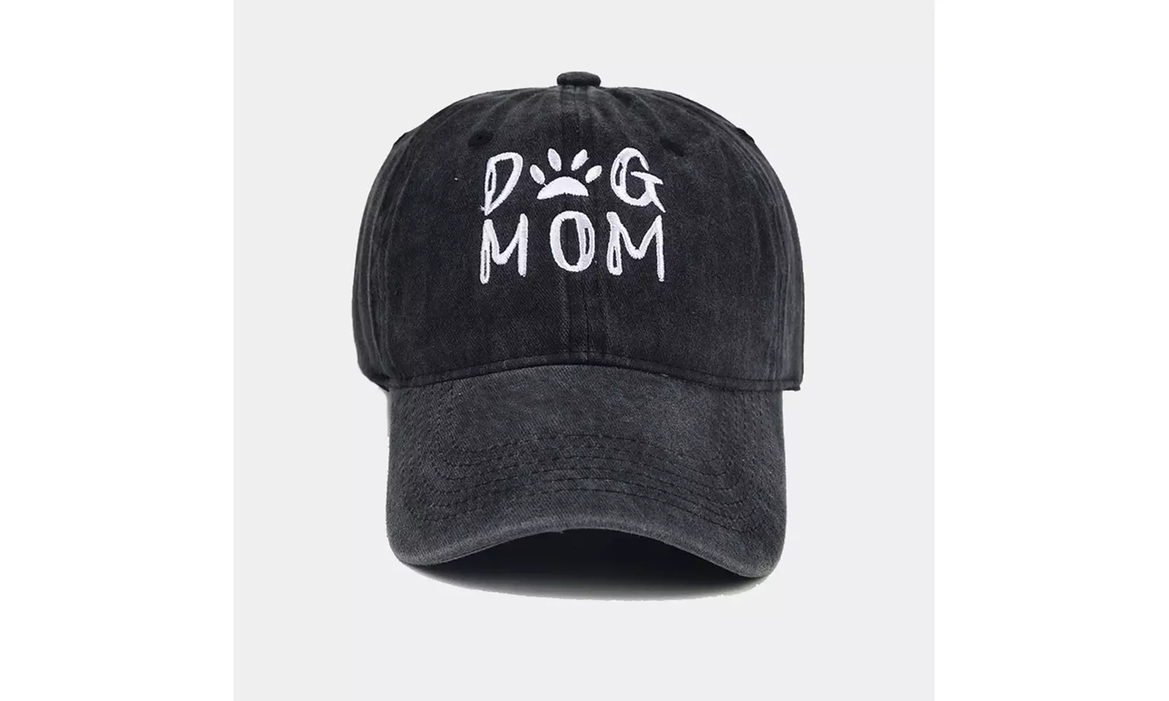 Pure Cotton "Dog Mom" Baseball Cap Hat