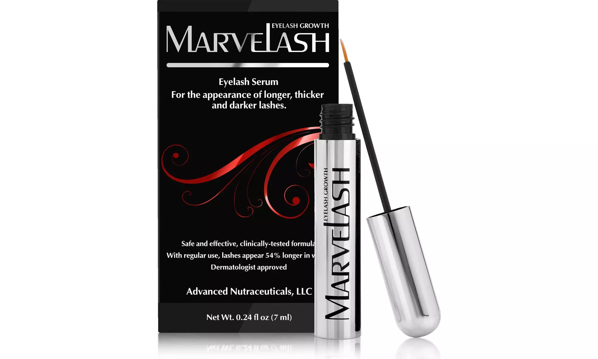 Marvelash Eyelash Growth Serum - Thicker Longer Stronger Lashes & Fuller Brows - Second Medium