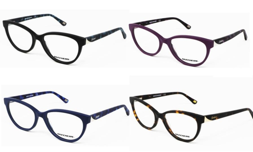 Skechers Women Eyeglasses Se2161 Cat Eye   Demo Lenses 