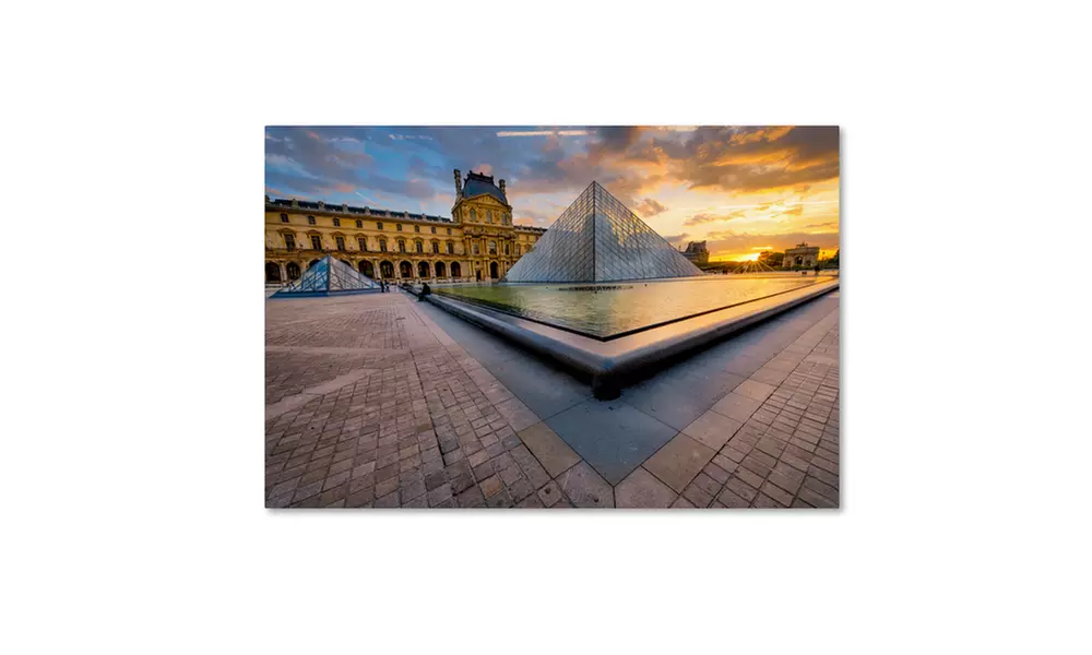 Mathieu Rivrin 'Geometry of the Louvre Museum' Canvas Art - Second Medium