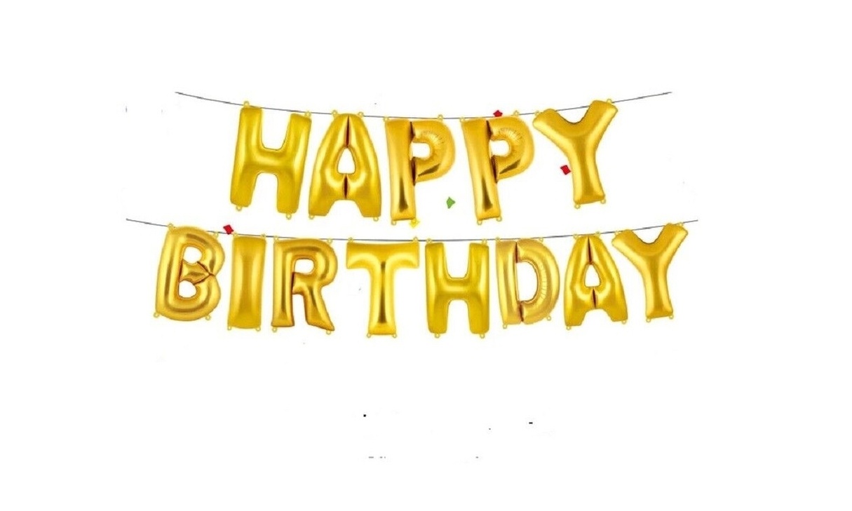 Self-Inflating Birthday Balloons Banner - Easy Setup Balloon Bunting for Party