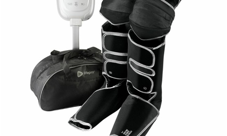 LifePro Radiate Plus Thigh Calf And Foot Massager For Circulation Black