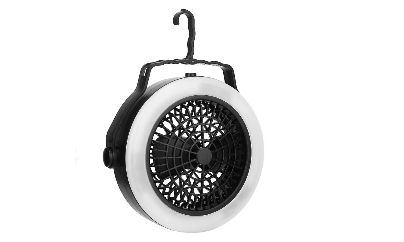 iMounTEK 2-In-1 USB Rechargeable Camping LED Fan Lantern Hanging Tent Light