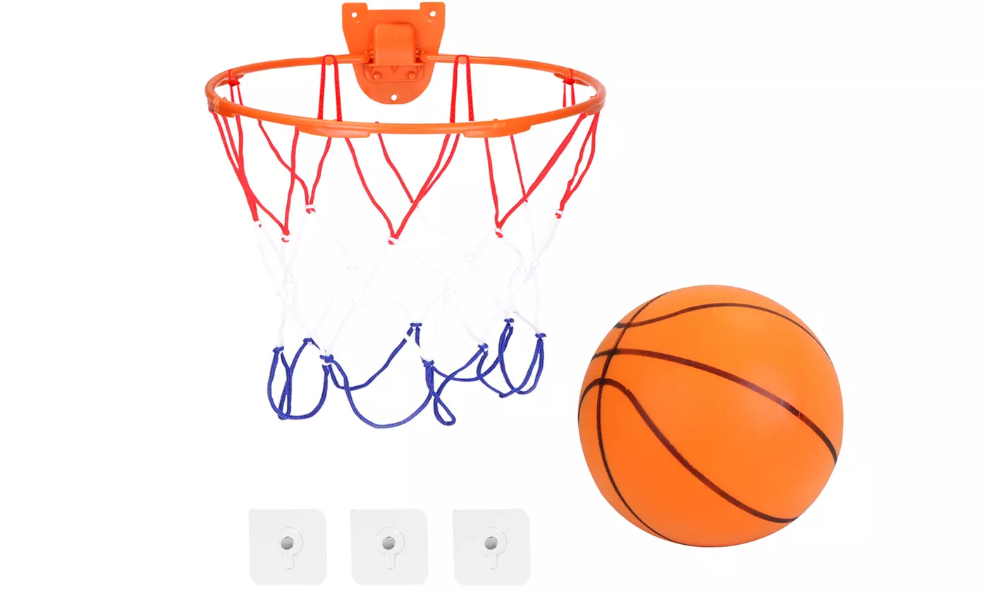 iMounTEK Silent Foam Basketball & Hoop Quiet Basketball Indoor Training Ball