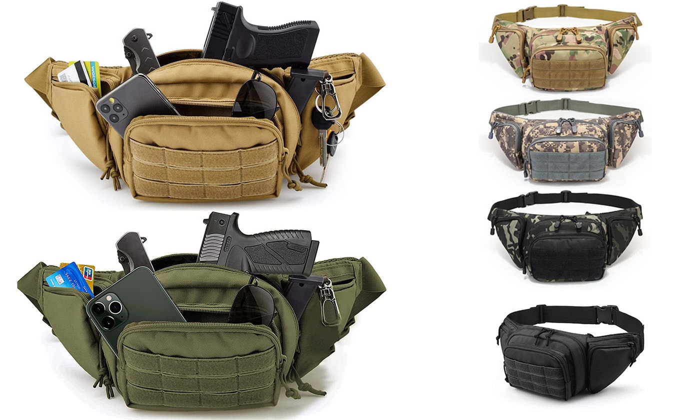 Tactical Camo Waist Pack Chest Bag Portable Handgun Holster Soft Pistol Cases