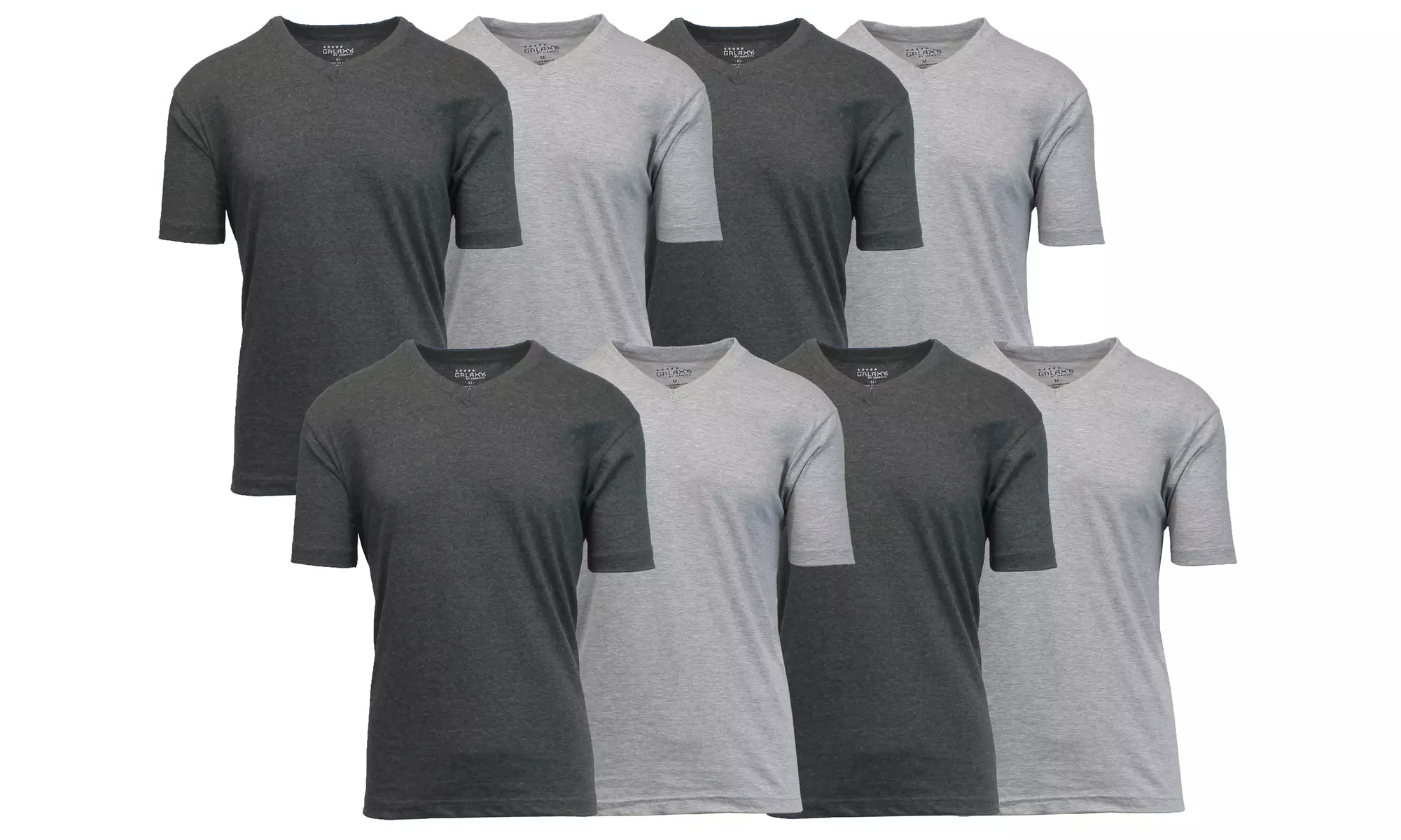 Men's Short Sleeve Crew Neck or V-Neck Classic Fitted Tees (Sizes, S-5XL)