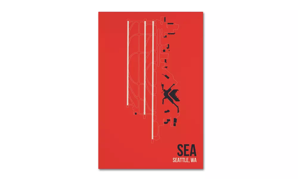 08 Left 'SEA Airport Layout' Canvas Art - Primary Image