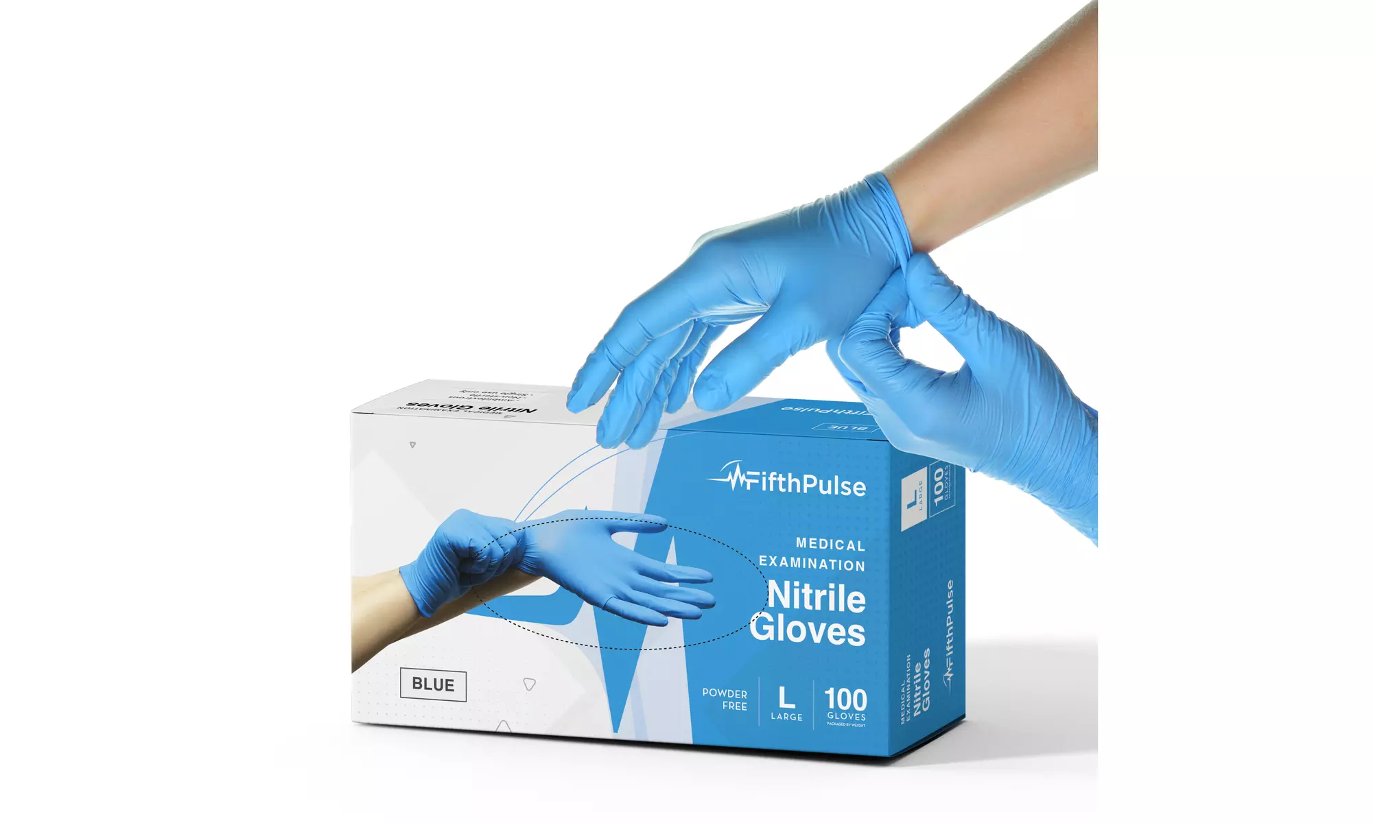 Fifth Pulse Nitrile Exam Latex Free & Powder Free Gloves - Box of 100