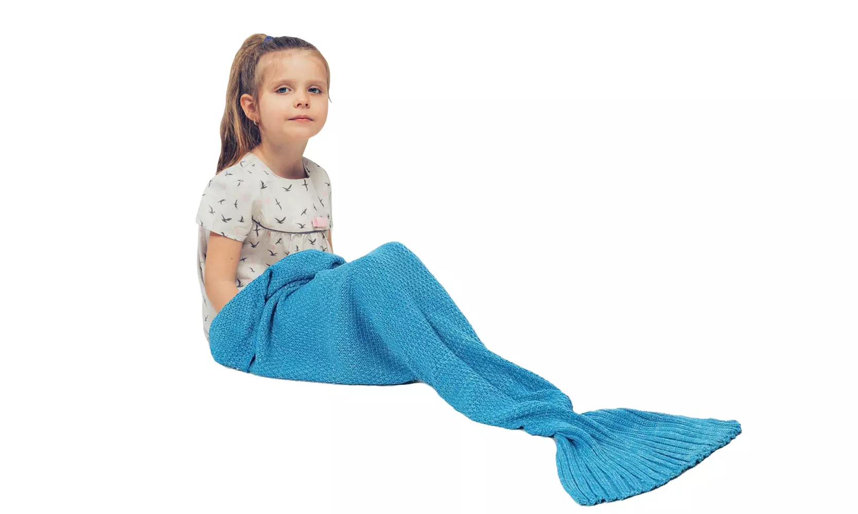 Super-Soft Knitted Kid's Mermaid Blanket