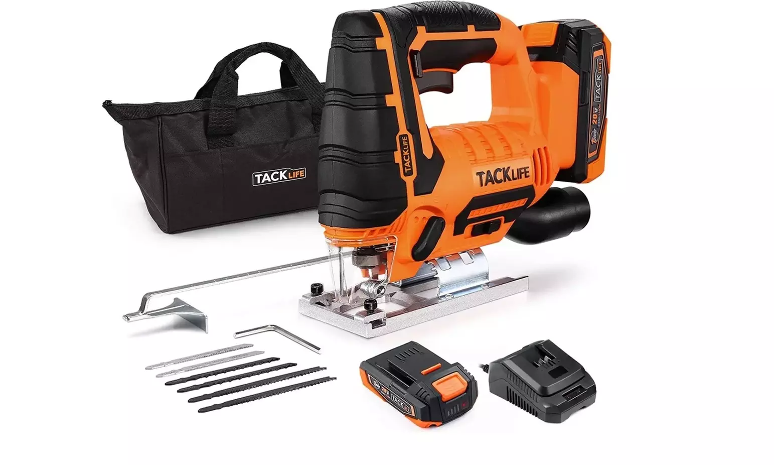 TACKLIFE 20V 2.0Ah Max Cordless Jig Saw with Battery & Charger - Primary Image