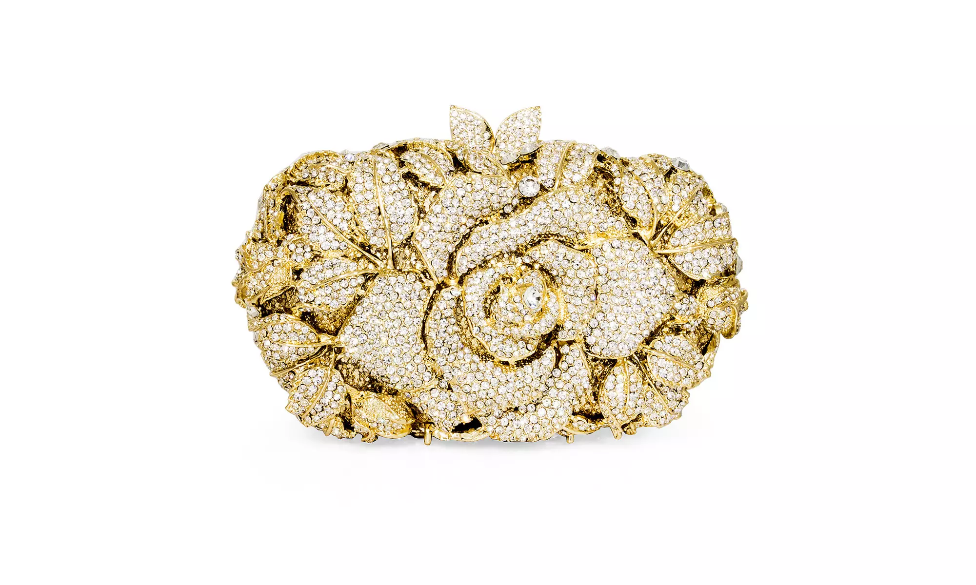Dolli Flower Crystal Clutch - Primary Image