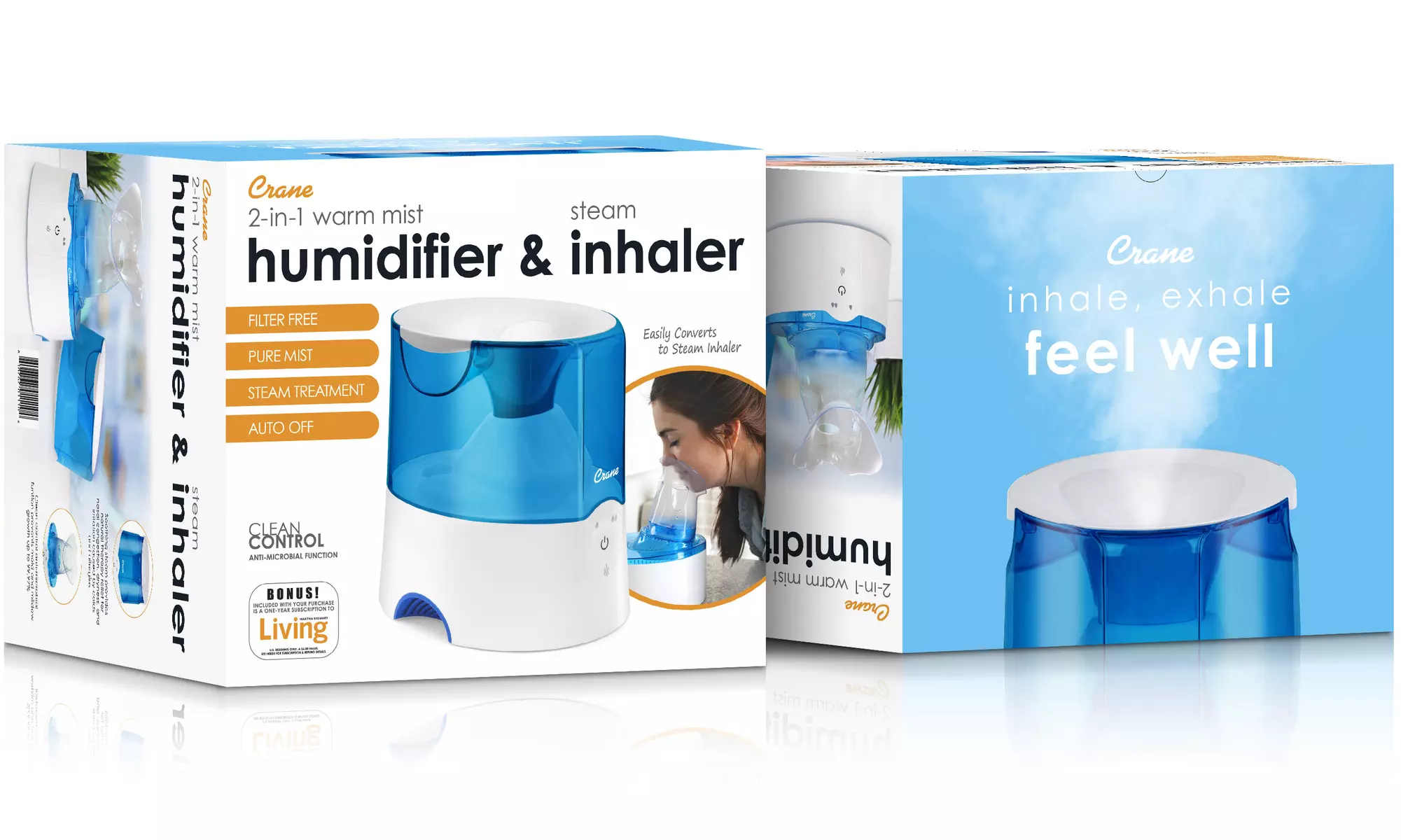 Crane 0.5 Gal. 2-in-1 Warm Mist Humidifier & Personal Steam Inhaler - Second Medium